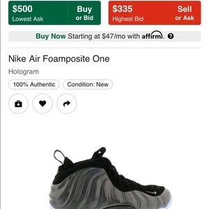 Nike Air Foamposite One - Hologram